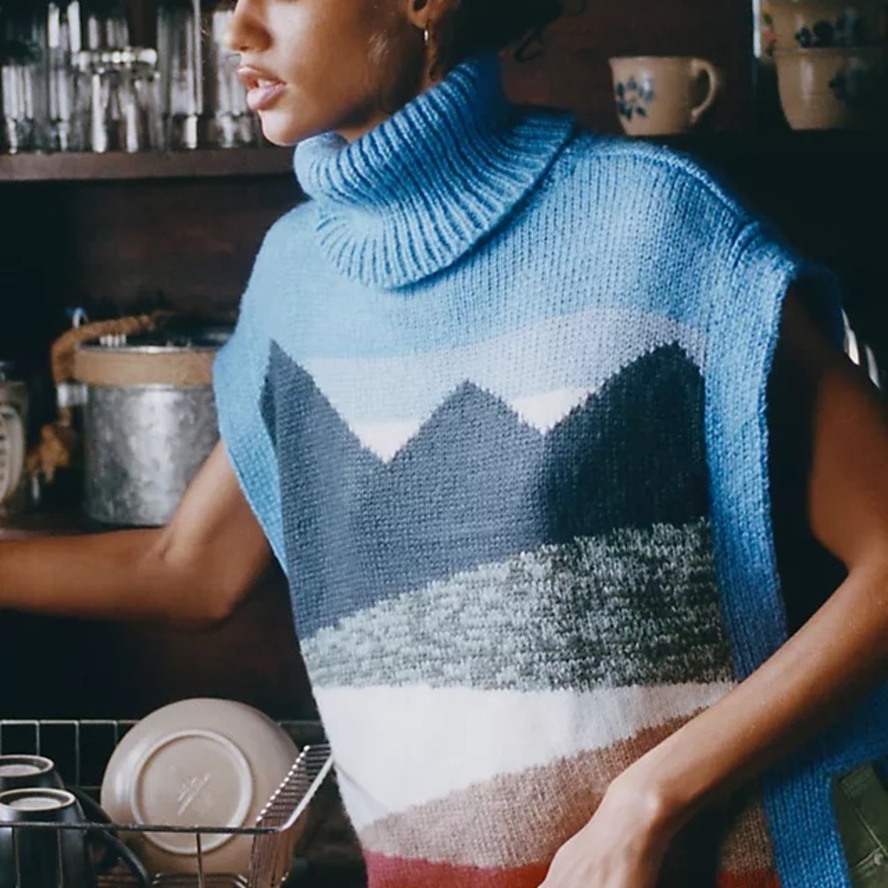 Anthro Laura Dalgaard Knit Scene Sweater